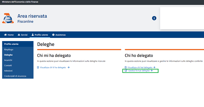 Delega cassetto fiscale