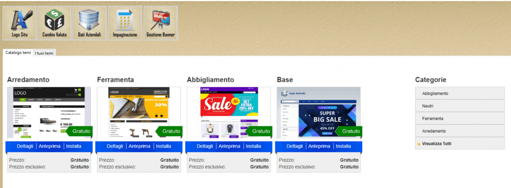 Nuovo Tema Softshop Advanced